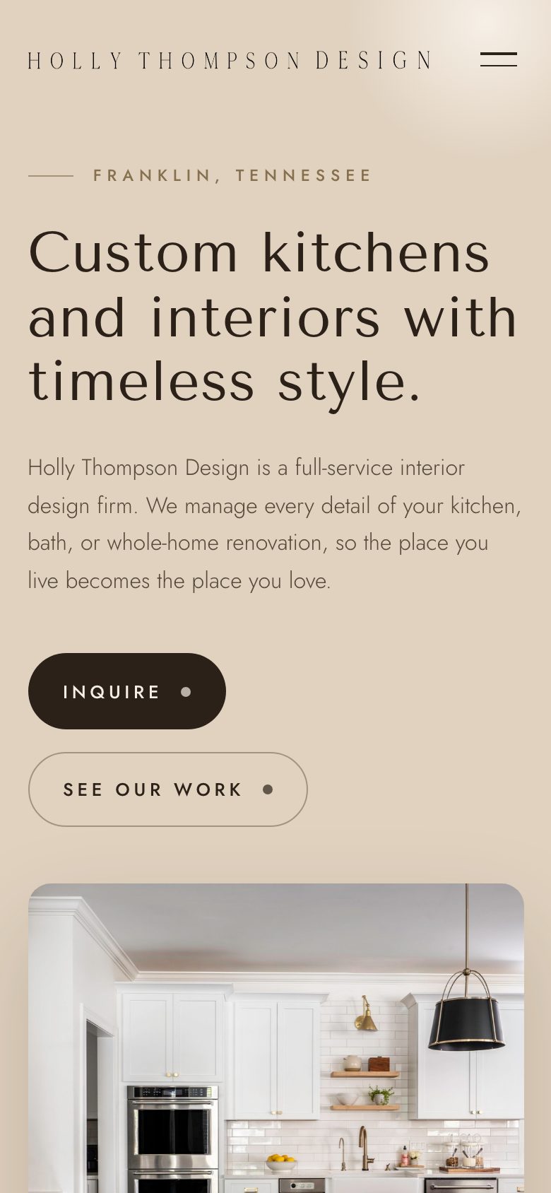 The new homepage on a phone